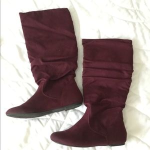 Red Slouch Boots